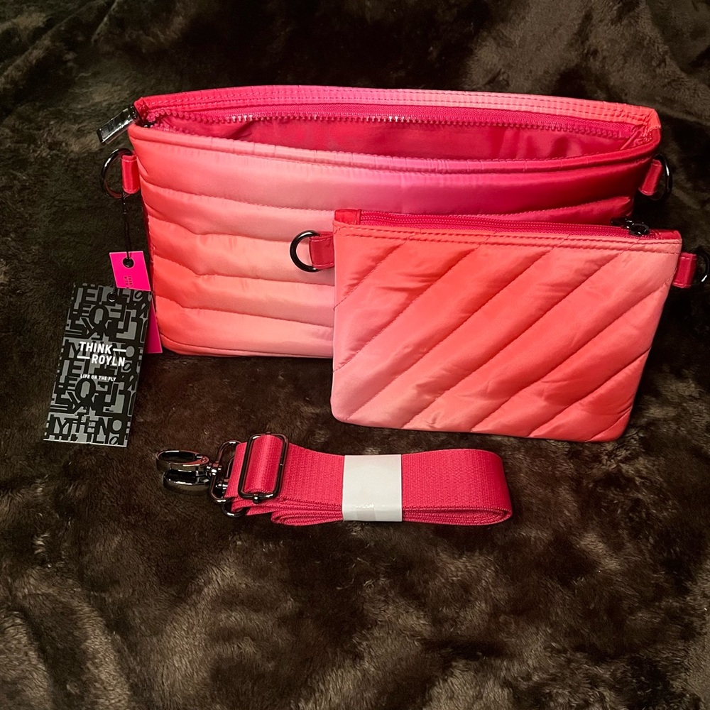 THINK ROYLN Red Quilted Crossbody Bag Set